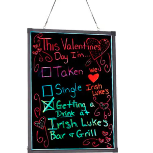 LED Illuminated Hanging Message Board (28"x20")