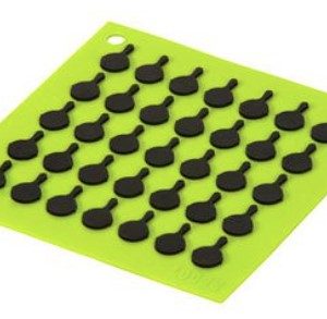 Lodge Green Silicone Sq Trivet w/ Logo Skillets 12/cs