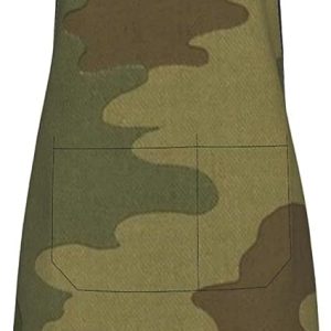 Colored Bib Apron, Combination Pocket, Camo