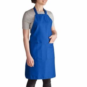 Colored Bib Apron, Combination Pocket, Royal Blue