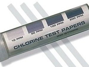 Chlorine Test Strips, 100 strips/vial, (48+ $1.95 ea)