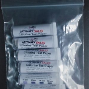 Chlorine Test Strips Assembly, 6 vials per pack