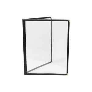 Double Menu Cover,12" x 9.5", Black