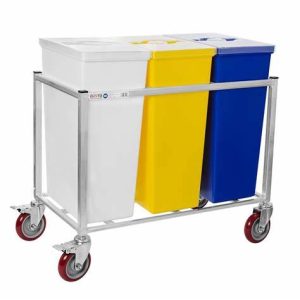 3 Compartment Mobile Ingredient Bin
