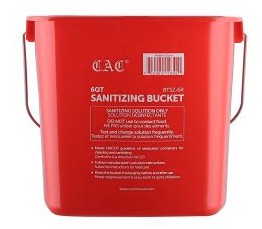 Red 6 Qt Sanitizing Pail (ea)