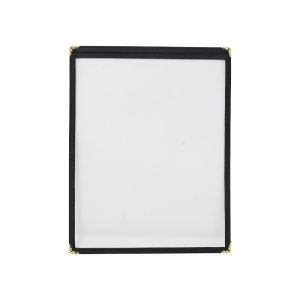 Single Menu Cover, 12" x 9.5", Black