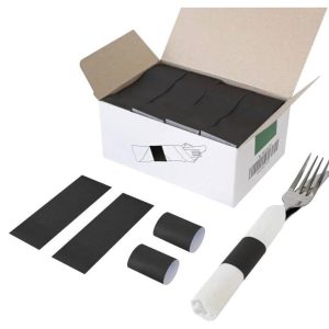 Black Napkin Band- 1.5"x4.25" 2,500/pk