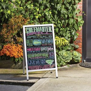 2-Sided Sidewalk A-Frame Marker Board - Aluminum - 24" x 36"